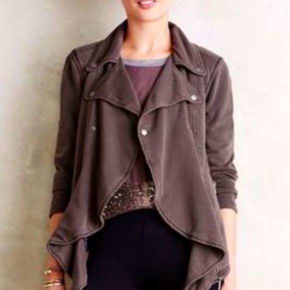 Anthropologie Hei Hei Super Warm Moto Jacket with Femme Details EUC size… - Picture 2 of 11